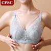 Нижнее белье, женское ультратонкое сексуальное кружевное красивое молочное антипровисающее белье со сборками сзади, летний бюстгальтер