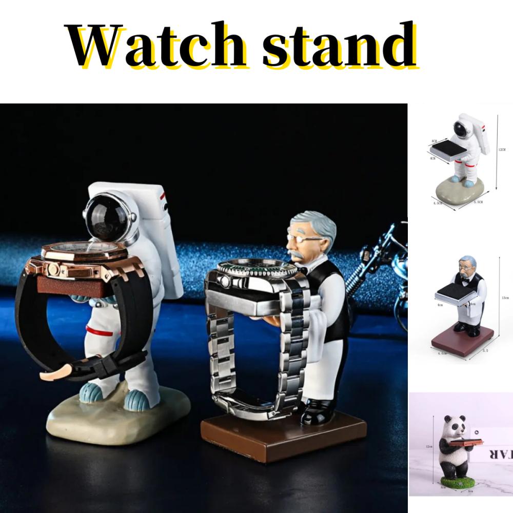 1 футляр для хранения часов ручной работы из смолы, модная витрина для часов, подставка для часов в виде астронавта, украшение для гостиной