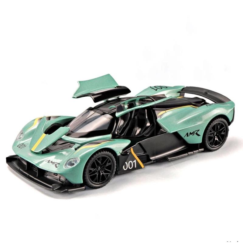 1/32 Aston Martin Valkyrie Supercar Модель легкосплавного автомобиля Звук и свет Инерционный механизм Детская игрушка Коллекционные предметы Подарок на день рождения