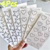 4 шт. 3D Звезда Сердце Кристаллические Наклейки DIY Украшение Самоклеящиеся Ювелирные Изделия Поделки Блестящие Стразы Наклейки для Макияжа Подарки Временная Татуировка Блестящие Полые