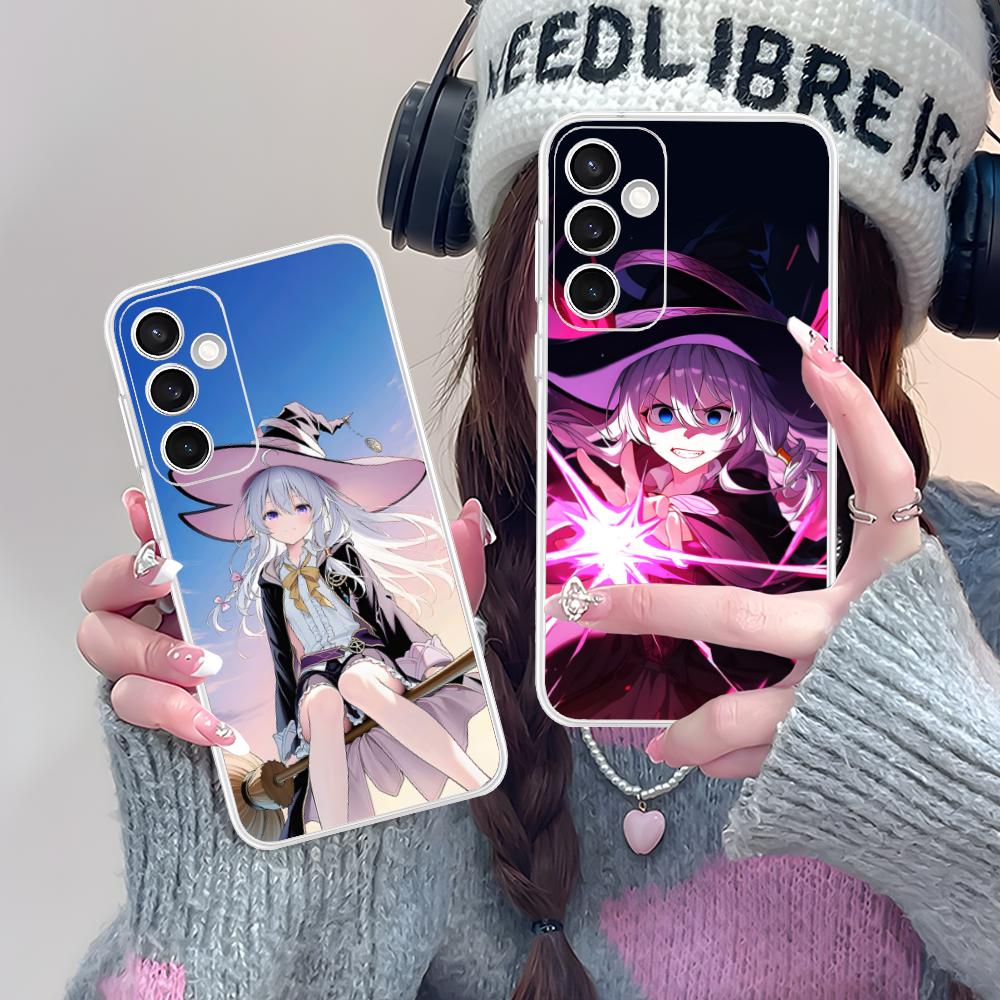 Чехол для мобильного телефона Wandering Witch Elaina, прозрачный, для Samsung Galaxy S25 S24 S23 S22 S21Plus FE Ultra, цветной