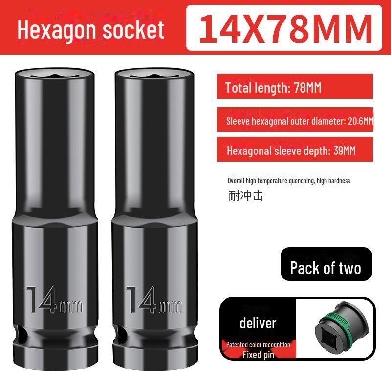 Green Forest 1/2 Electric Wrench Extended 12.5mm Hex Socket for Woodworking