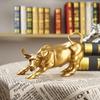 Zodiac Bull Copper Resin Ornament for Feng Shui Desk Decor
