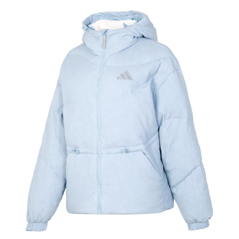 adidas Модная повседневная простая куртка с капюшоном для женщин, верхняя одежда синего цвета JG5930