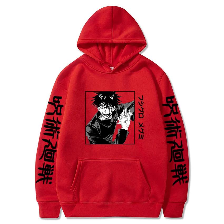 Japan Anime Jujutsu Kaisen Horror Fushiguro Megumi Manga Hoodies Unisex Harajuku Unisex Fashion Hip Hop Ulzzang Sweatshirt Graphics