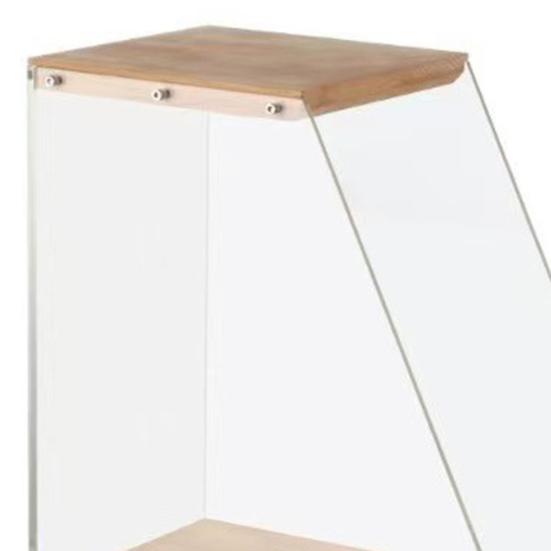 Держатель для файлов Деревянный Вертикальный Настольный Органайзер Сортер Органайзер для документов Прозрачная стойка для хранения файлов Офис Дом Хранение