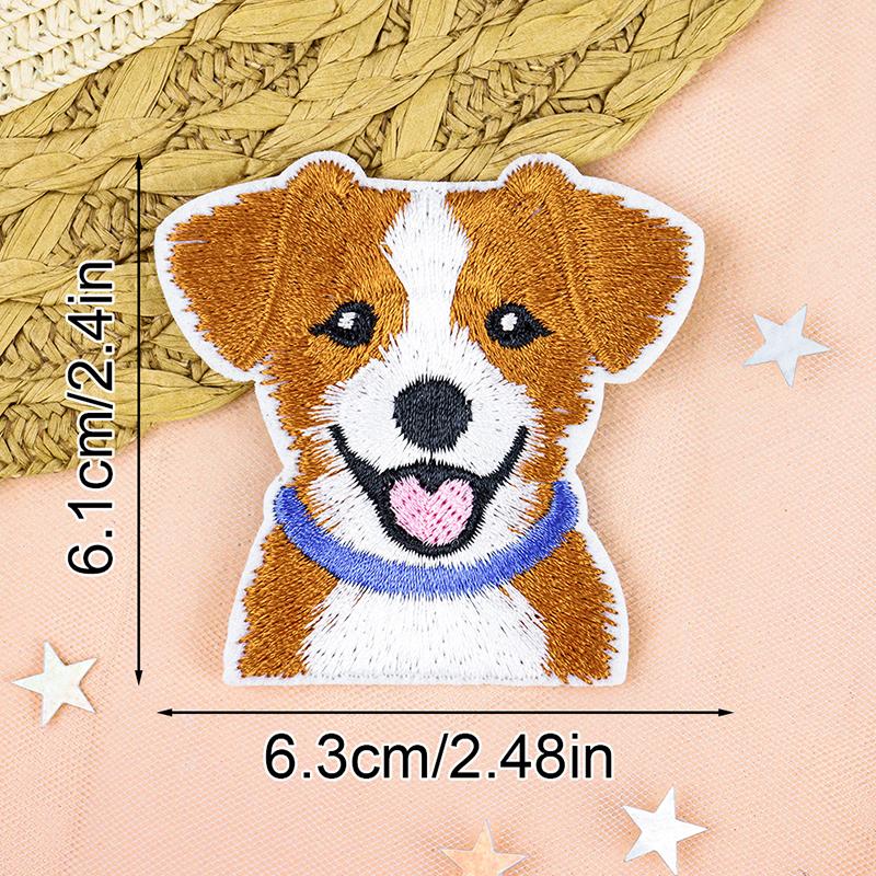 Мультяшная собака, разные стили, сумка, шляпа, полиэстер, декоративная вышивка, сделай сам, тканевая нашивка, симпатичная, 6 стилей