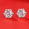 925 Sterling Silver 3ex Round 2ct Vvs1 Passed Test Diamond Moissanite Ear Studs Earrings For Women Gift
