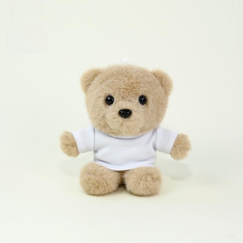 Teddy Bear Plush Toy Keychain With Printing For Gift And Decoration