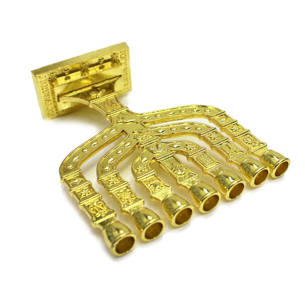 Конический подсвечник настольный 7-свечной подставки центральный элемент для Хануки подсвечник менора Грааль орнамент религиозный