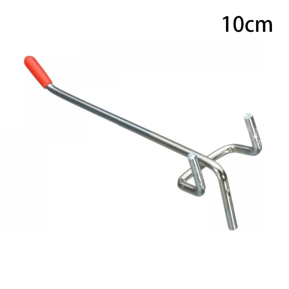 1Pcs Storage Rack Hole Board Hook Steel Wall Mount Oblique Hanger with Rubber Cover Hardware Tool Pegboard Hook