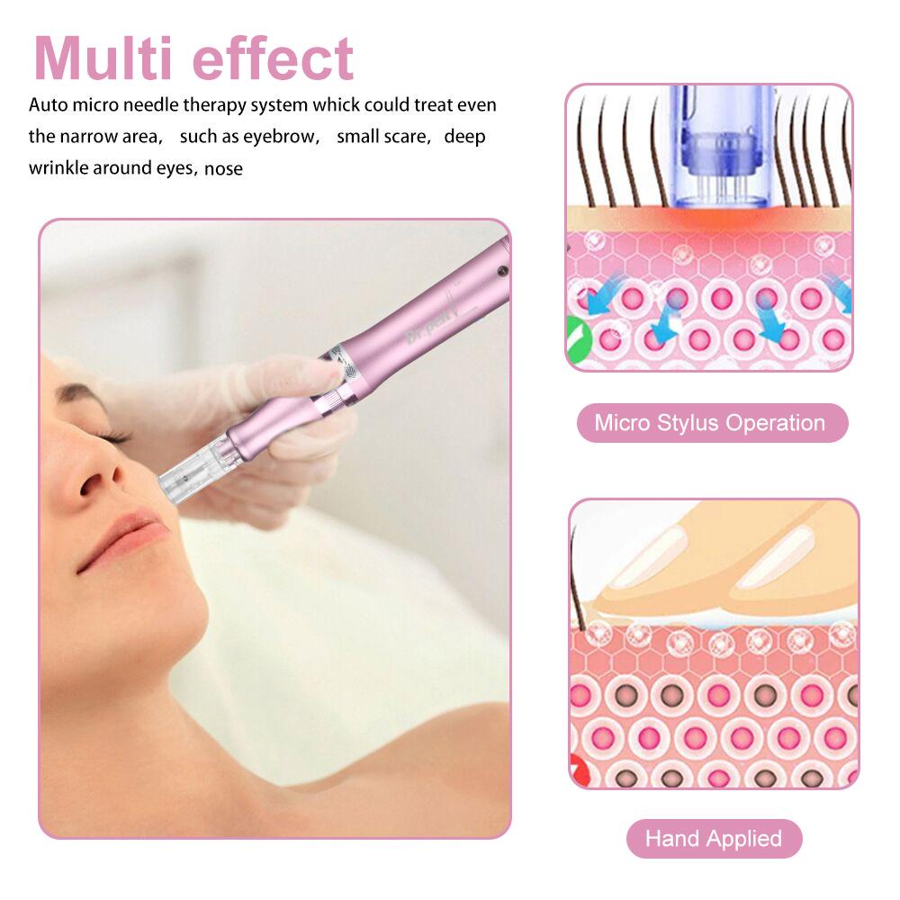 Dr.Pen M7W перезаряжаемая ручка для микронидлинга против морщин, удаления шрамов, прыщей, дермы, микроигла MTS для красоты, уход за кожей с 12 шт. картриджей с иглами