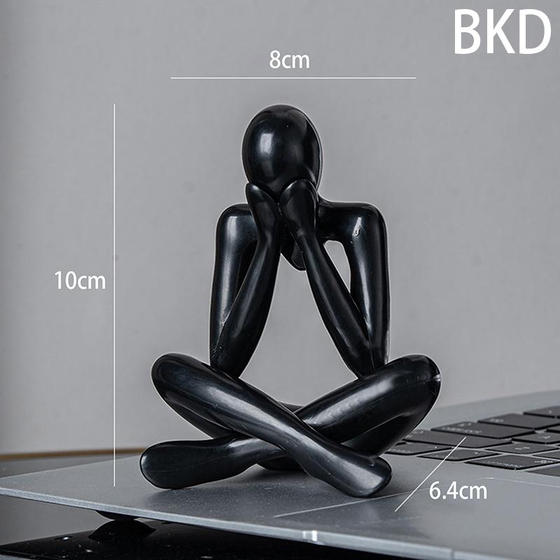 Статуэтка мыслителя, абстрактная статуэтка йоги, пластиковая ручная работа, скульптура, домашний декор, украшения для офиса и рабочего стола