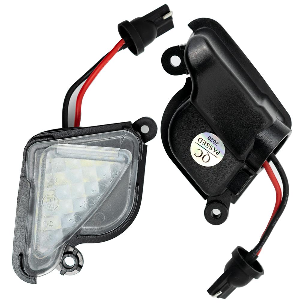 2Pcs Side Mirror Puddle Light No Error Bright Clear Lens Canbus Car Lamp LED Assembly White For Skoda Superb Mk2 Octavia A5 A7