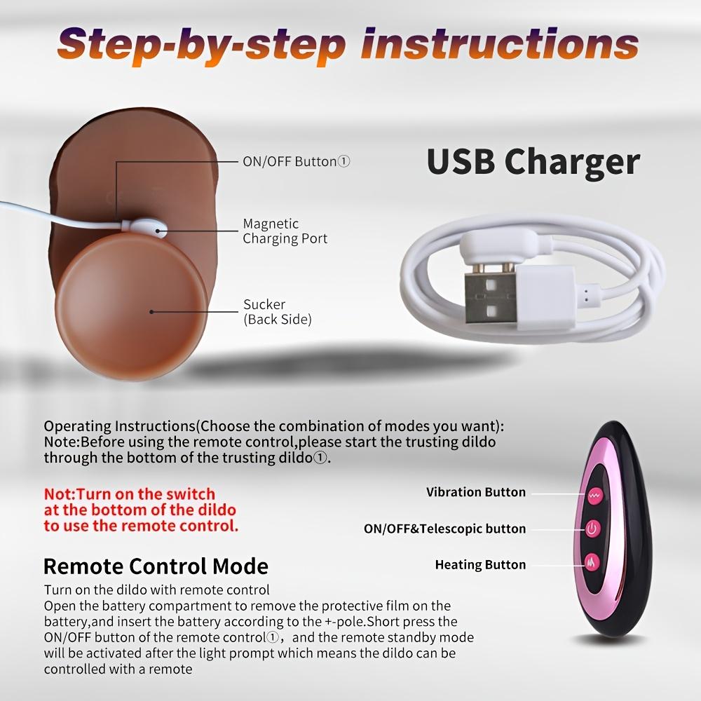 Realistic Fake Dildo for Women with 3 Speeds,9 Vibration Frequencies,Expandable Vibration & Heating.Wireless Infrared Control, Perfect for Singles