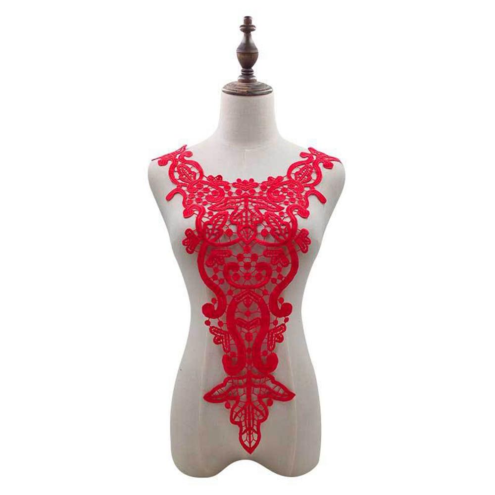 Flower 3D Neckline Scrapbooking Collar Garment Accessories Embroidery Lace Apparel Sewing Fabric