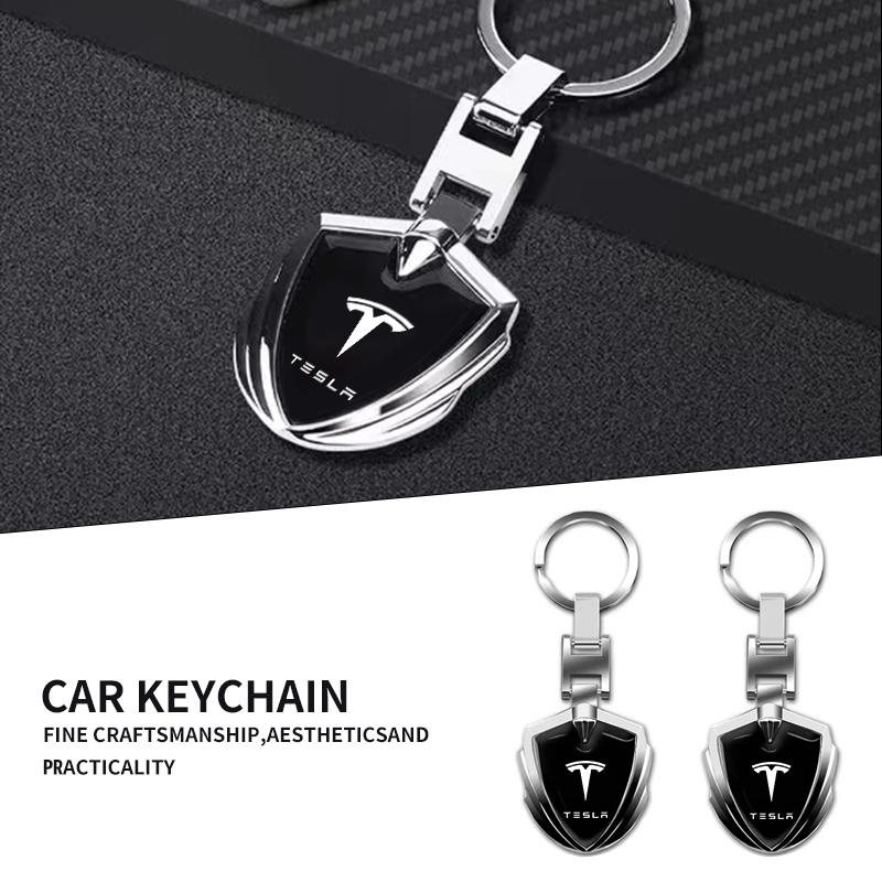 3D Metal Key Rings Car Logo Emblems Keychain Car Styling Accessories For Tesla Model Y Model S Model 3 Model X Space X