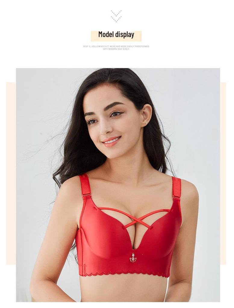 Бюстгальтер большого размера без косточек с регулируемой поддержкой спины для женщин