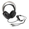 Gaming Headset RGB Rainbow Lighting Wired Adjustable Headband Over Ear Headphone with Mic for PC