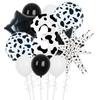 Animal Pattern Cow Pattern Series Printed Latex Ball Digital Column Explosion Star Balloon Children's Birthday Party Decoration