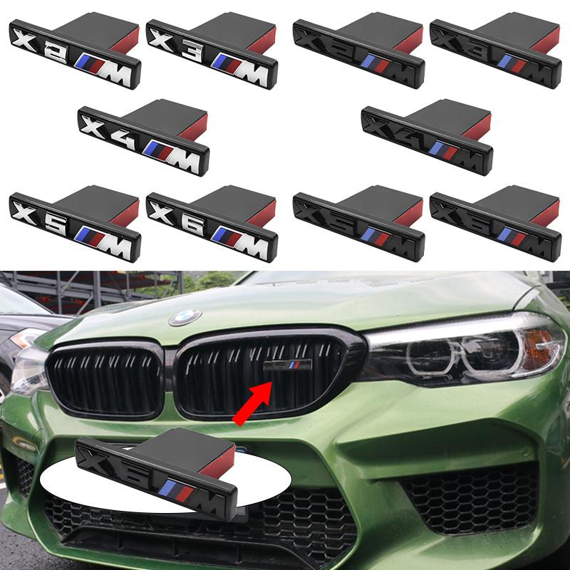 ABS Car LOGO Front Grille Emblem Accessories For BMW M X1 X2 X3 X4 X5 X6 F48 G01 E84 E83 F39 F10 F30 G11 G07 G86 G80 G60 E60 E46