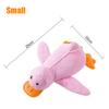Fun Eco-friendly Plush Dog Chew Toy Pink Squeaky Duck Bite Resistant for Aggressive Chewers Teething Puppies Stress Relief
