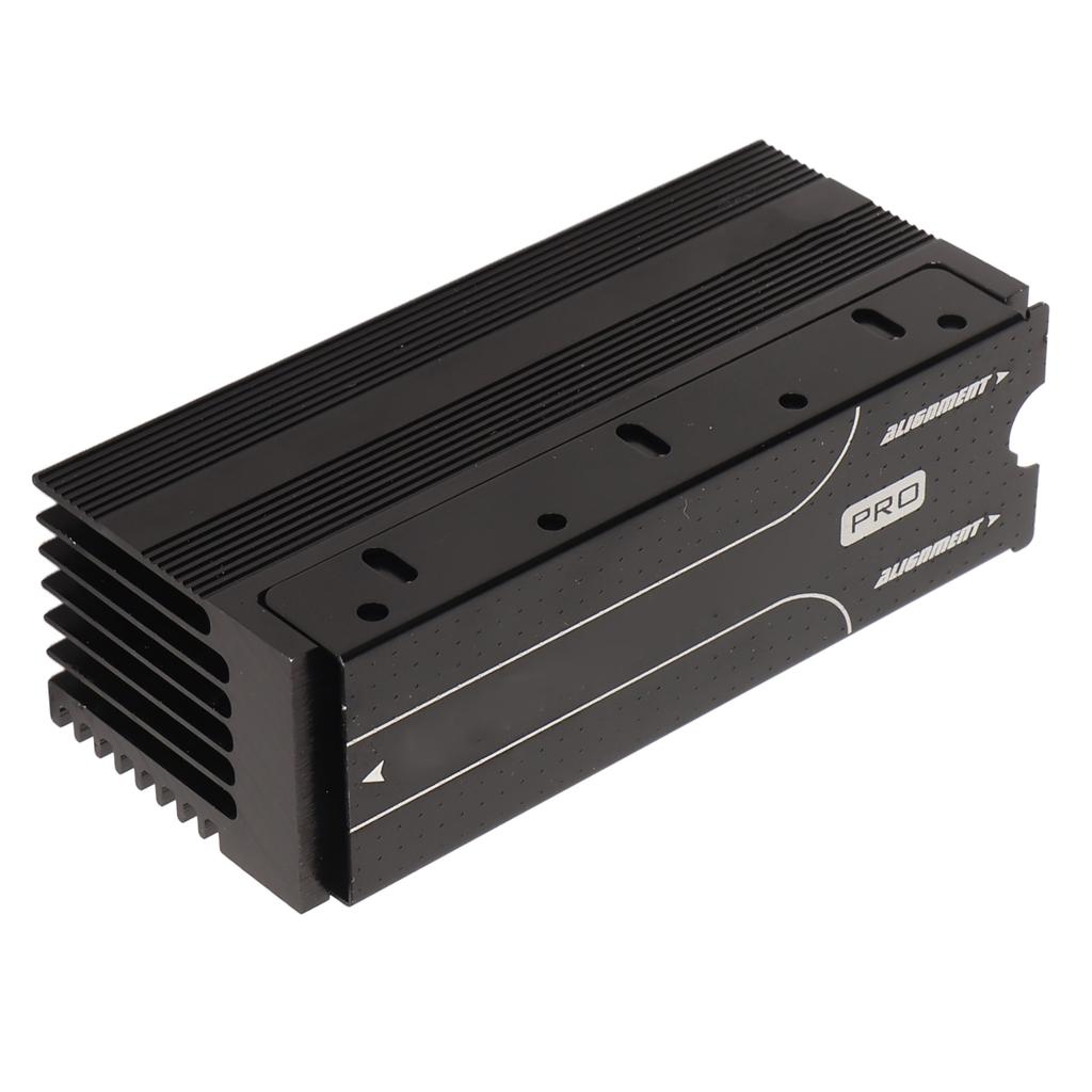 Радиатор M.2 с 3 термопрокладками Алюминиевый сплав Тихая работа Кулер для NVME 2280 SSD Радиатор для SSD Черный