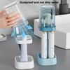 Подставка для зубной щетки с чашкой, пылезащитная, регулируемая высота, 3 отделения, держатель зубной пасты для электрической зубной щетки, многофункциональный органайзер