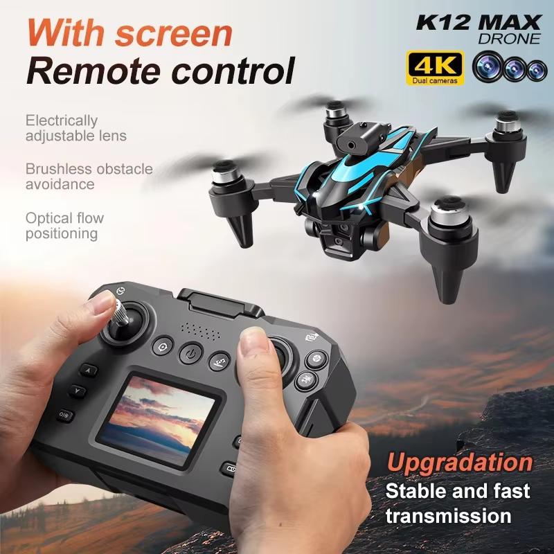 Новый экран K12 MAX, мини-дрон, 8k HD-камера, интеллектуальная система обхода препятствий, ESC, аэрофотосъемка, бесщеточный FPV-квадрокоптер, игрушка в подарок детям