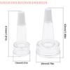 5Pcs For Ampoule Serum Flared Shape Penicillin Bottle Sealing Caps with Dropper Clear Tea Color 13/20mm White Tip Spout Caps