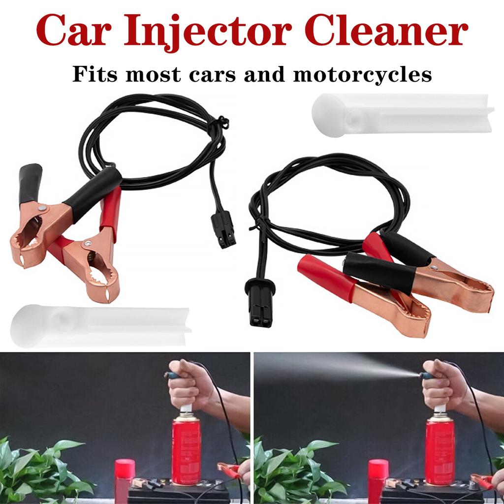 Car Fuel Cleaning Injector Flush Cleaner Vehicle Motorcycle Accessories Universal Adapter Cleaner Washing With 2 Power Cable