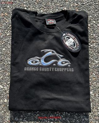 Винтаж Y2K Непроданный T-shirt Orange County Choppers Мужской XL Хромированный объемный винтажный стиранный удобный дизайнерская одежда Мягкий слегка