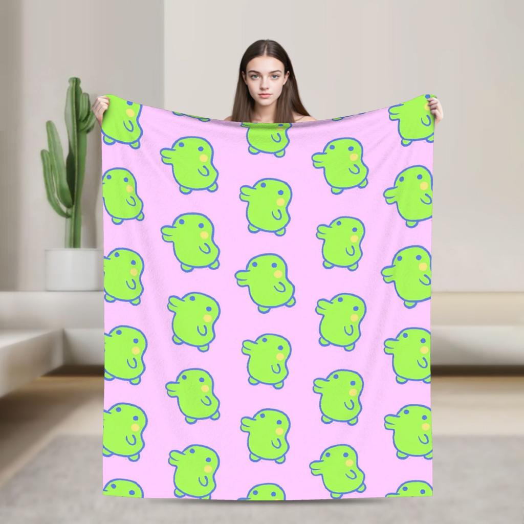 Kuchipatchis Mametchi Flannel Blanket Soft Throw Blanket for Outdoor Camping Print Bedspread Sofa Bed Cover