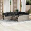 VidaXL Garden Lounge Set with Cushions 11 Pcs, Patio Sofas, Patio Furniture Set, Outdoor Furniture, Grey 3220701