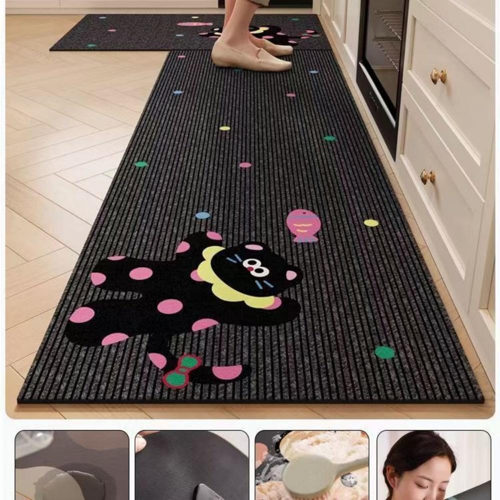 Minimalist Style Kitchen Floor Mat, Luxurious Dining Room Laundry Room Corridor Easy-To-Clean Floor Mat, Home Decoration