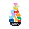 Animal Themed Balancing Building Block, Shape Matching Construction, Interactive Wooden Toy For Parents And Children.
