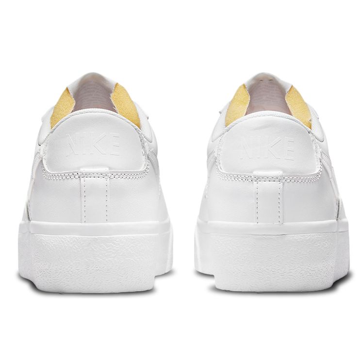 Nike Blazer на низкой платформе, тройные белые женские кроссовки, черные DJ0292-100