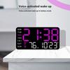 1PC LED экран цифровые настенные часы 12/24H настольные часы с регулируемой яркостью электронный будильник для домашнего декора гостиной