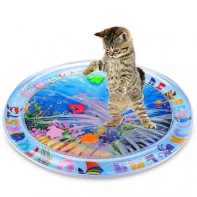 Сенсорный водяной коврик для кошек, Игрушки для кошек от скуки в помещении, Игрушки-пиналки для кошек, Самоиграющий коврик, Интерактивные игрушки для кошек