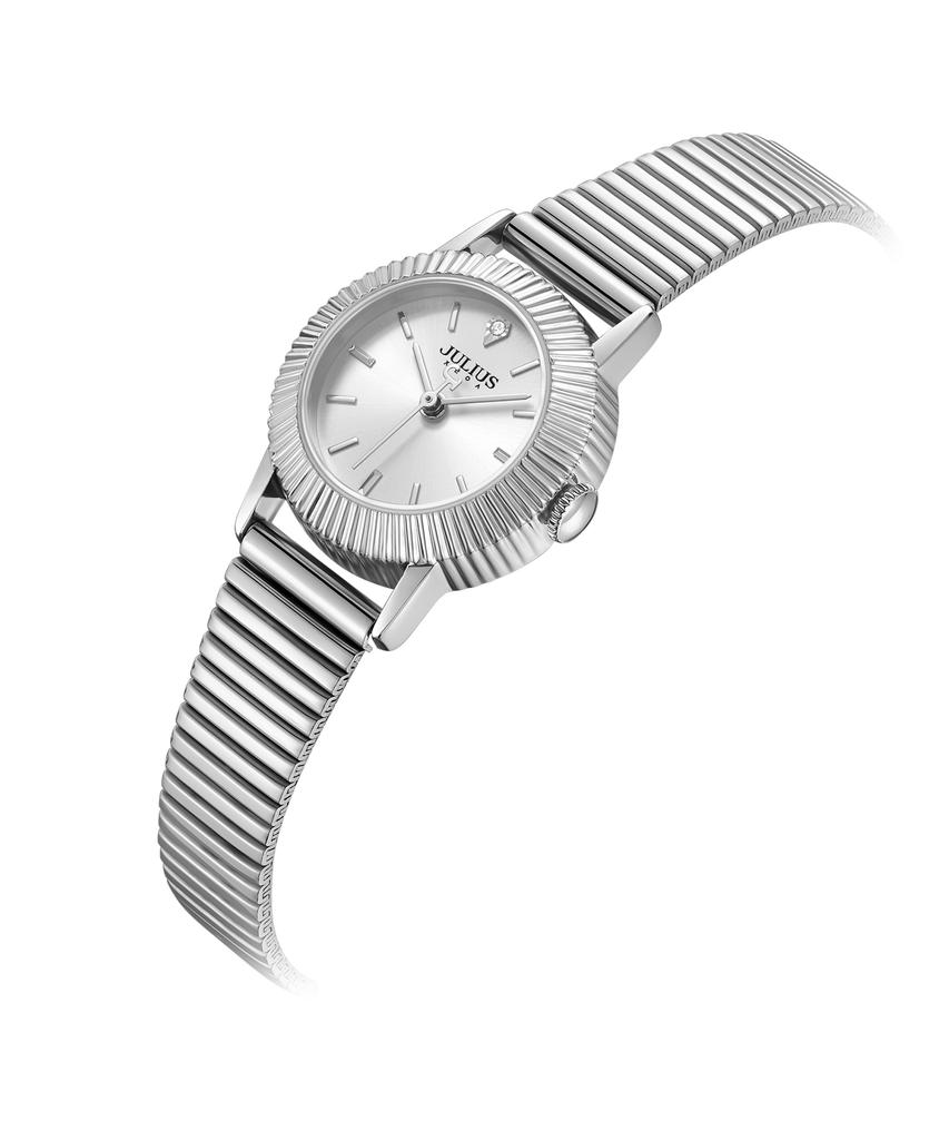 Jyullieoseu Ja-1568 Круглые часы с рифленым безелем