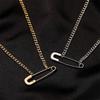 High-end Design Safety Pin Necklace Gold Silver Chain Necklace New Creative Pin Necklace Female