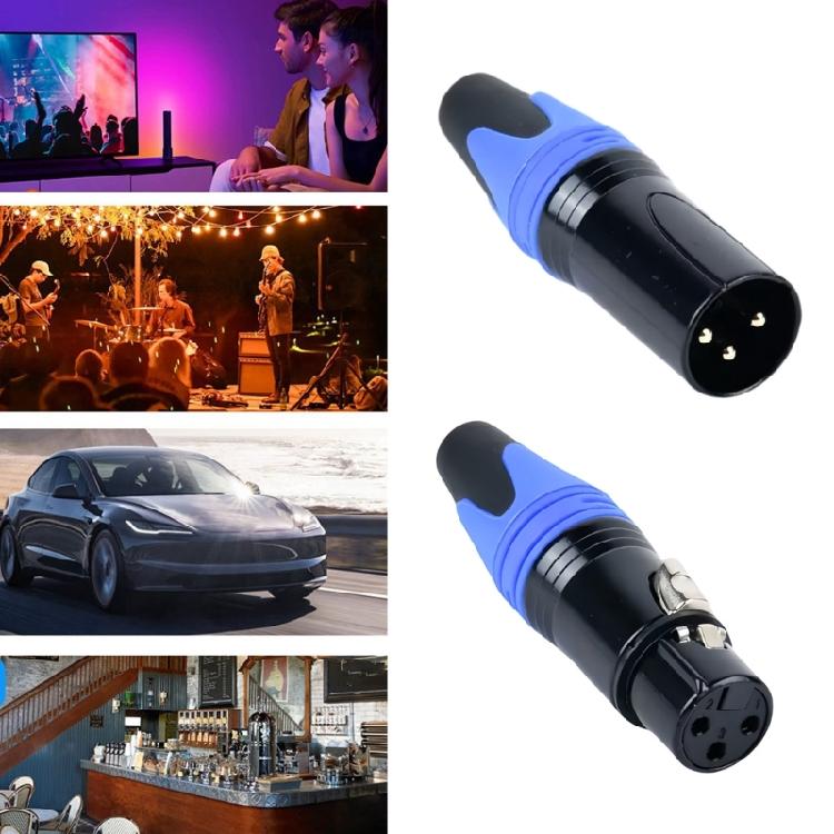 Heavy Type XLR Male Female Connector Zincs Alloys XLR Cable Connector For Stable And Secure Audios Connection