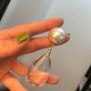 Винтажные Серьги с Крупными Драгоценными Камнями Элегантной Формы Капля Воды для Женщин