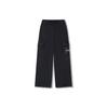 Li Ning X Pleasures Collaboration Solid Color Multi-Pocket Straight Leg Loose Knit Sports Pants Women Pants Black AKLTB52-1
