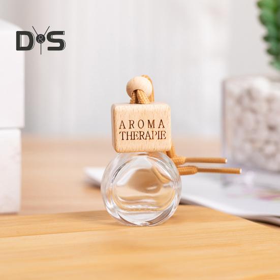 2 шт., 8 мл, прозрачная маленькая квадратная бутылка, автомобильный флакон для духов, регулируемая длина, аромат, пустая бутылка, подвеска, аромат для интерьера