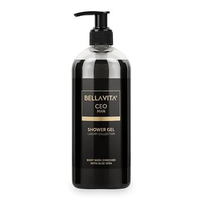 Роскошный CEO MAN Body Wash Освежающий гель для душа для глубокого очищения, увлажнения и сияния кожи с алоэ вера и угольным порошком 500 мл