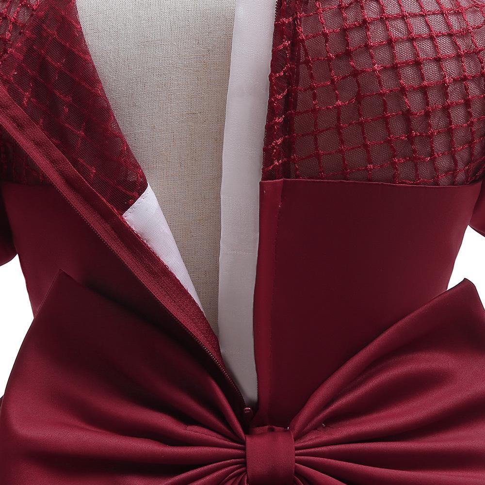 Милое платье-пачка для маленьких девочек, кружевное платье принцессы с цветочной вышивкой для вечеринки в честь 1-го дня рождения, голубая тюлевая одежда для выпускного вечера с бусинами для маленьких девочек