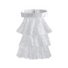 Detachable Lace Jabot Collar Solid Color Ruffled Neck Collar  Stage Performance Costume Accessory