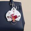 Ornament Orchid Flower Pendant Elegant Flower Bag Accessories Butterfly Orchid Key Ring  Backpack