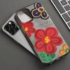 Чехлы для мобильных телефонов iPhone 11 13 15 Pro Max 12 14 Pro Max Чехол для iPhone 16 15 Plus 13 Pro 12 Mini 13 Mini Матовая текстура Нарисованные мультяшные цветы